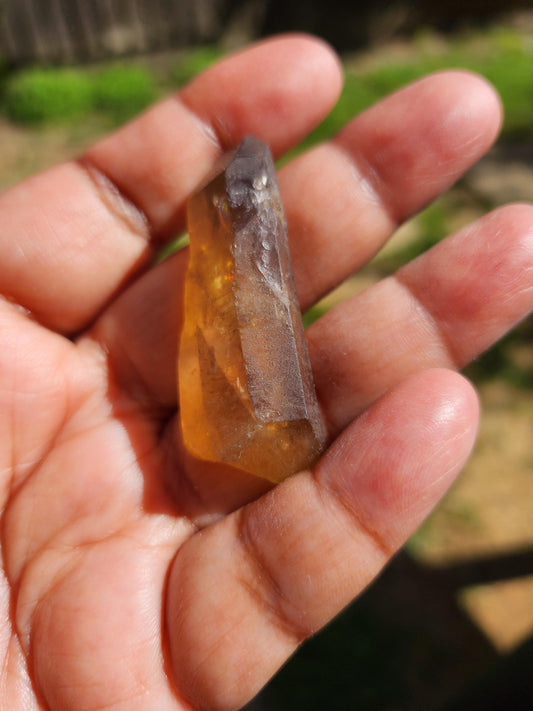 Natural Citrine Point from Congo