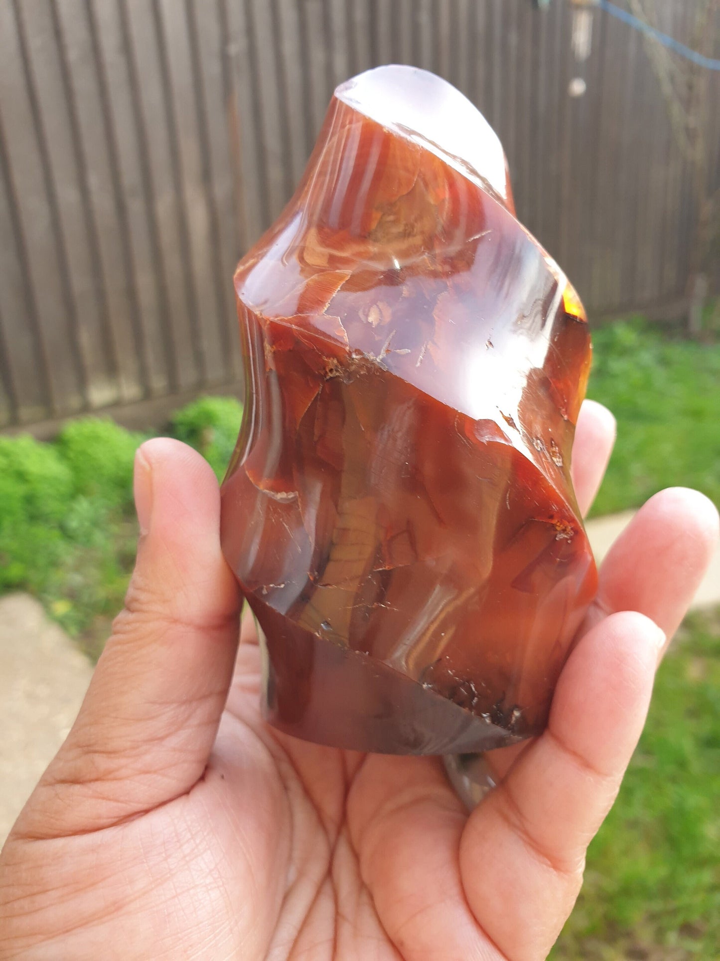 Deep Red Carnelian Flame