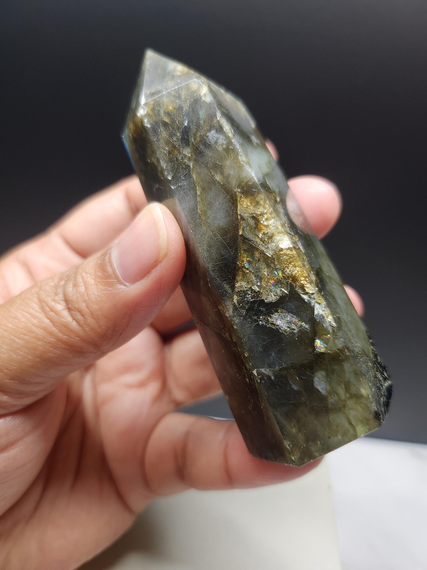 Flashy Labradorite Tower/Point