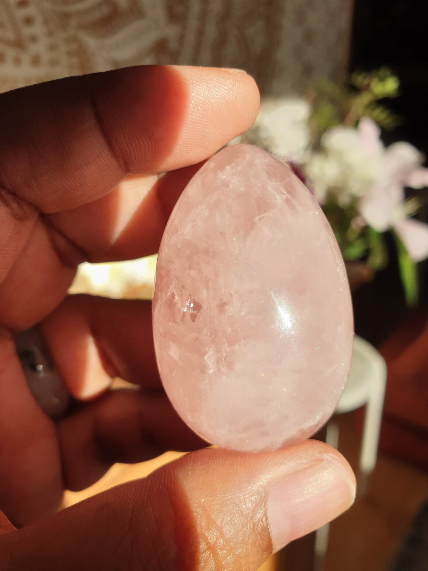 Rosy Rose Quartz Egg