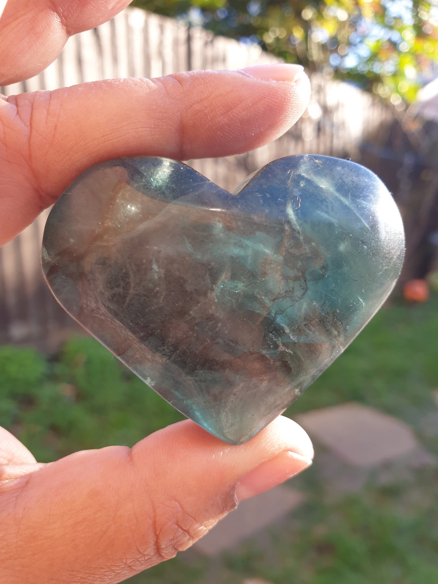 Green Flourite Heart