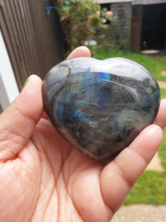Labradorite Heart