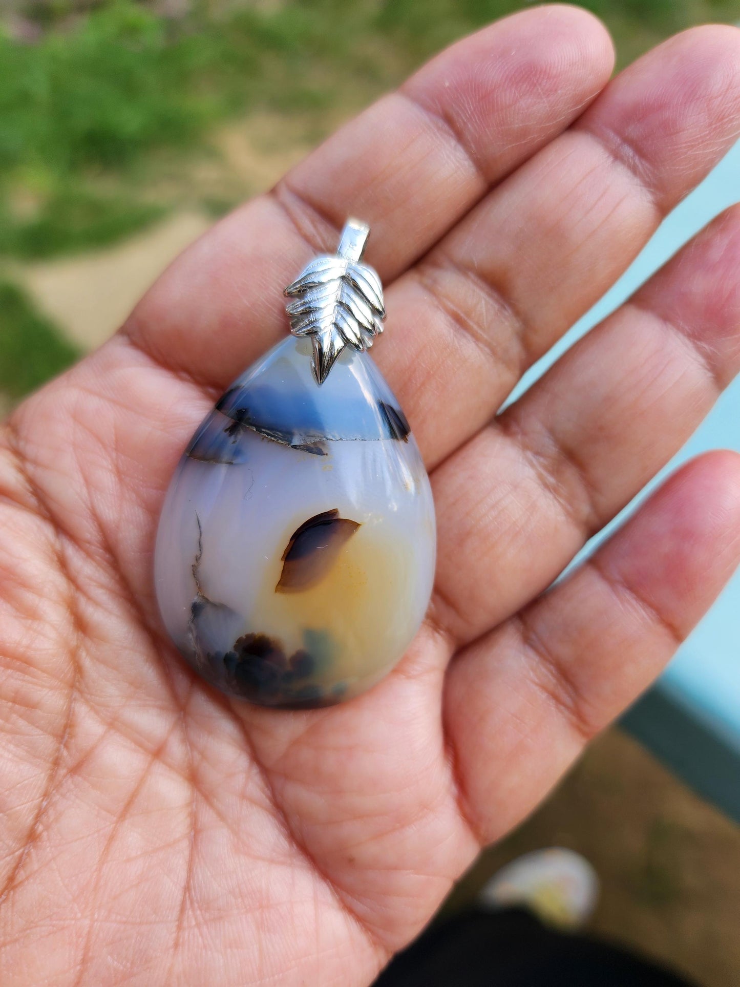 Dendritic Agate Pendant