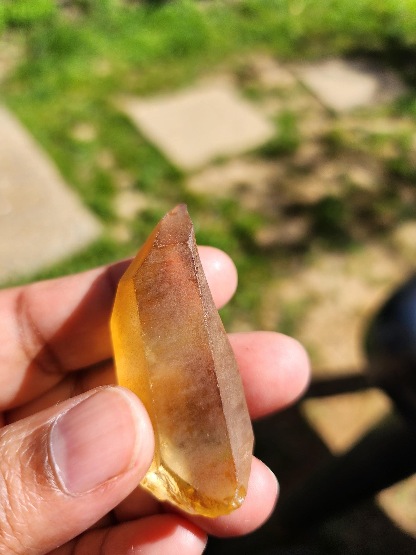 Natural Citrine Point from Congo