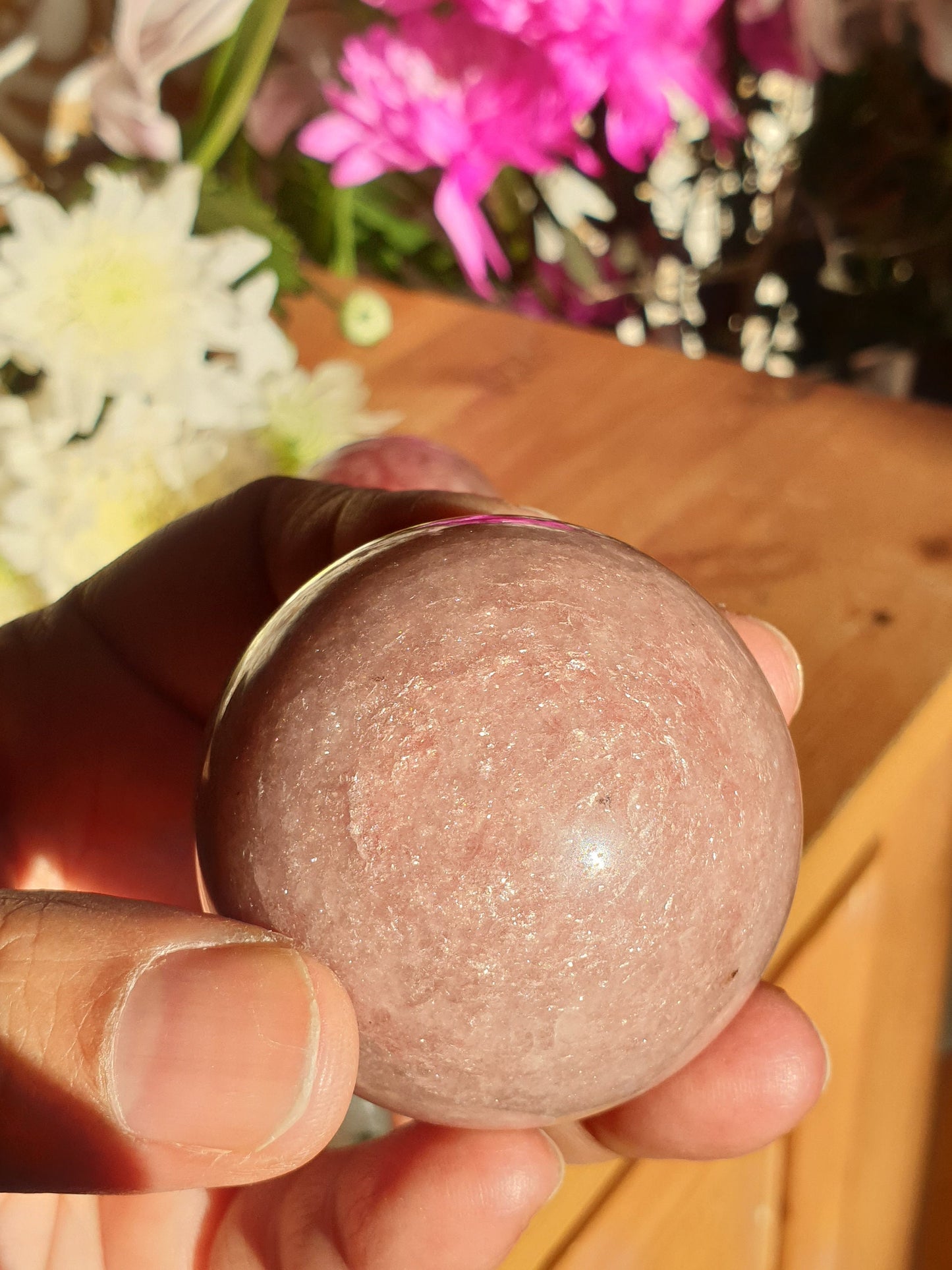 Dreamy Strawberry Quartz Spheres
