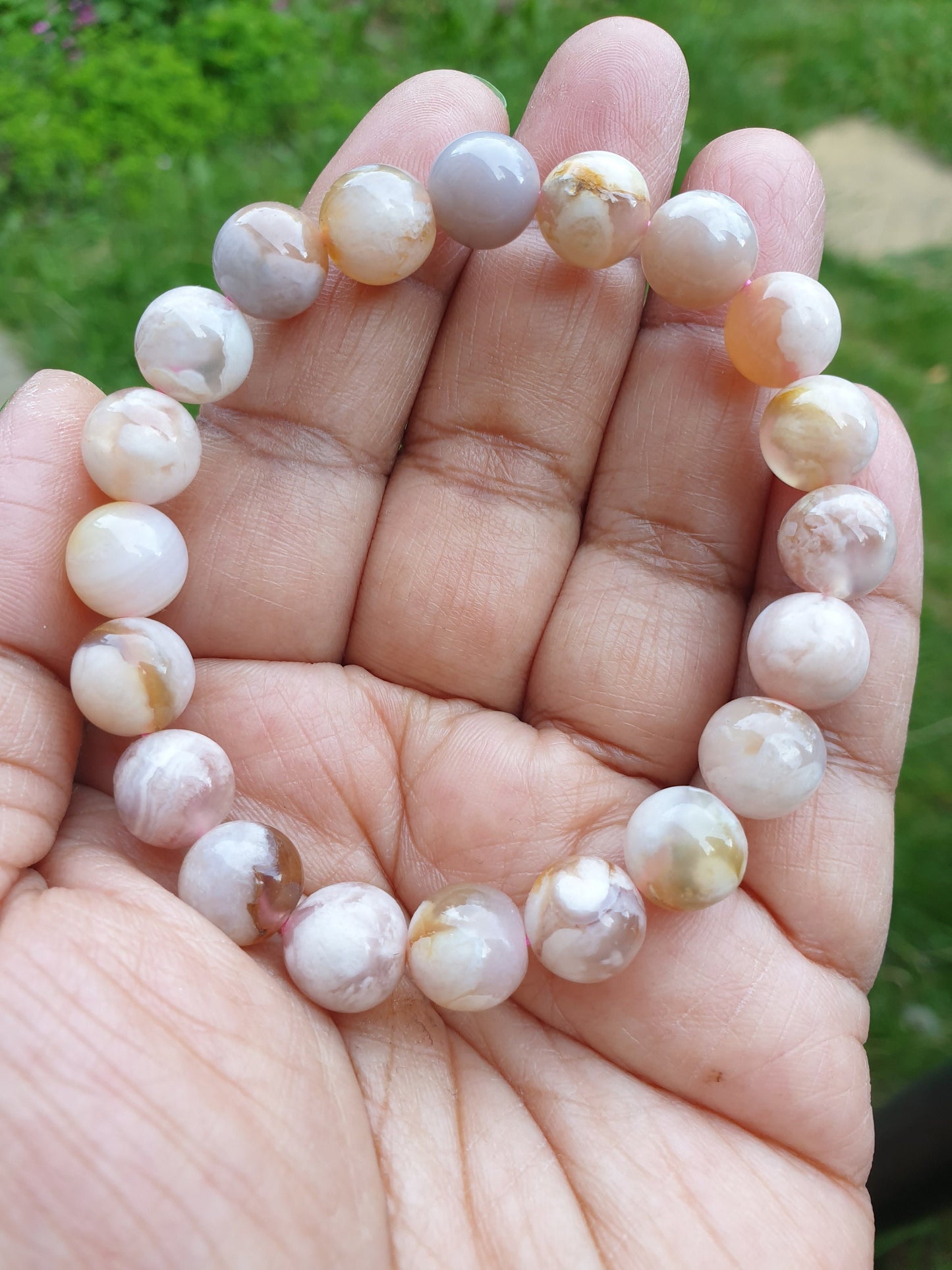 Flower Agate Bracelets