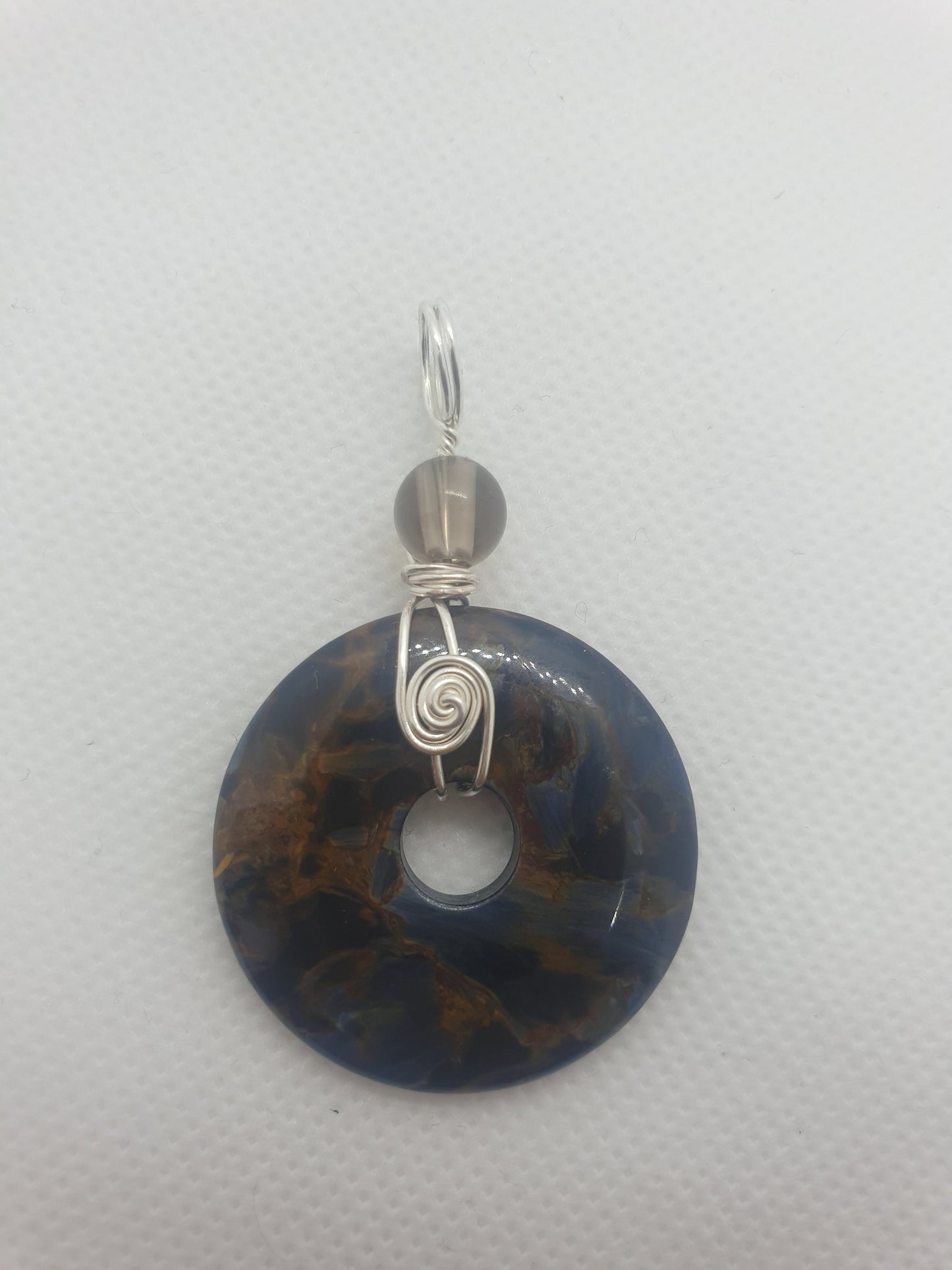 Pietersite Stone Donut Pendant