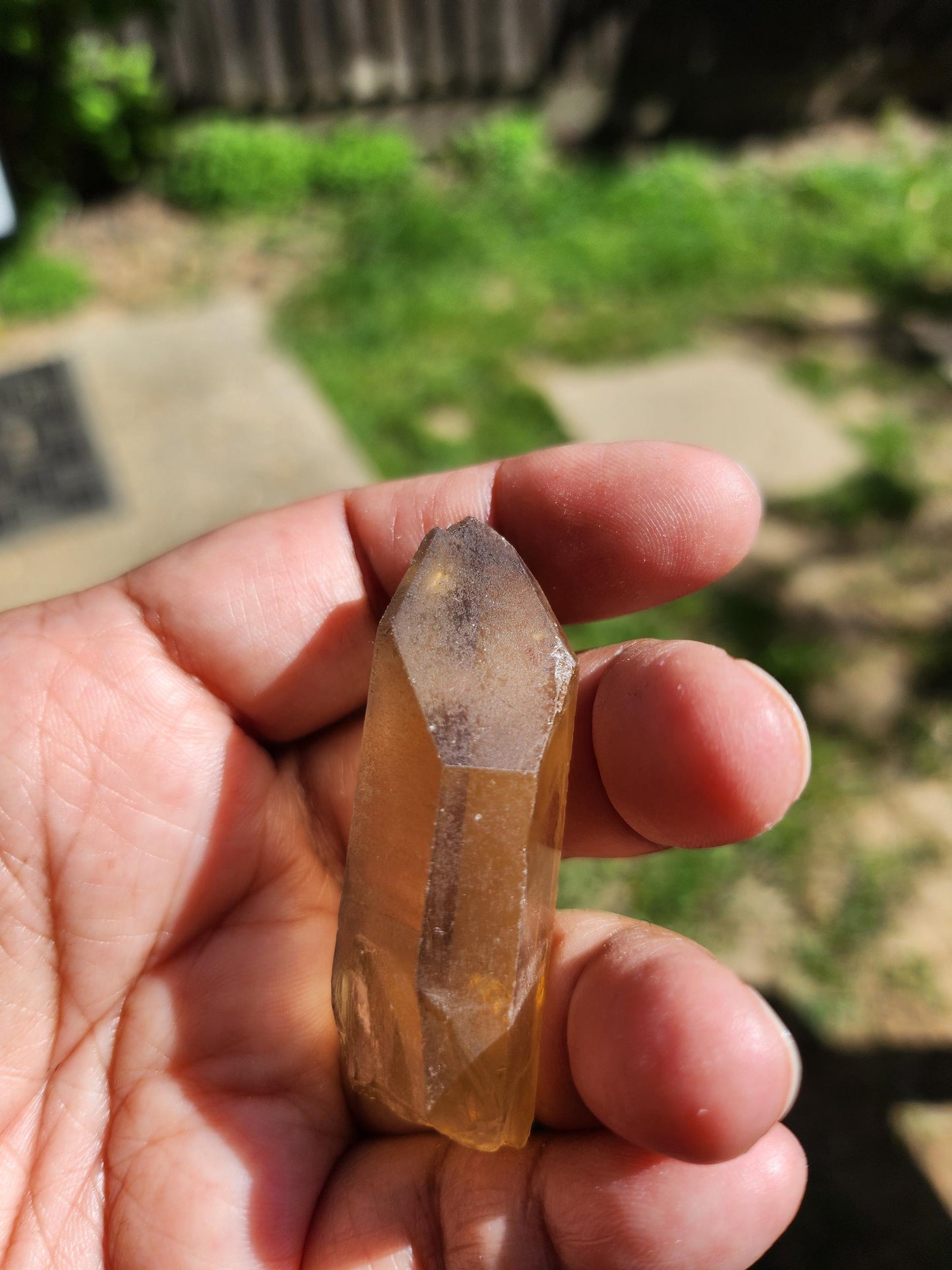 Natural Citrine Point from Congo