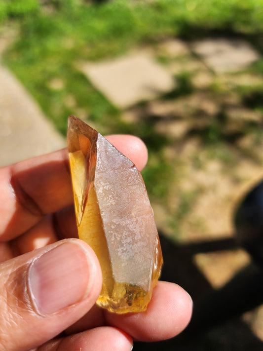 Natural Citrine Point from Congo