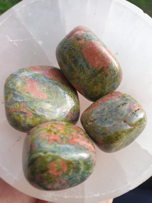 Large Unakite Stone Tumbled