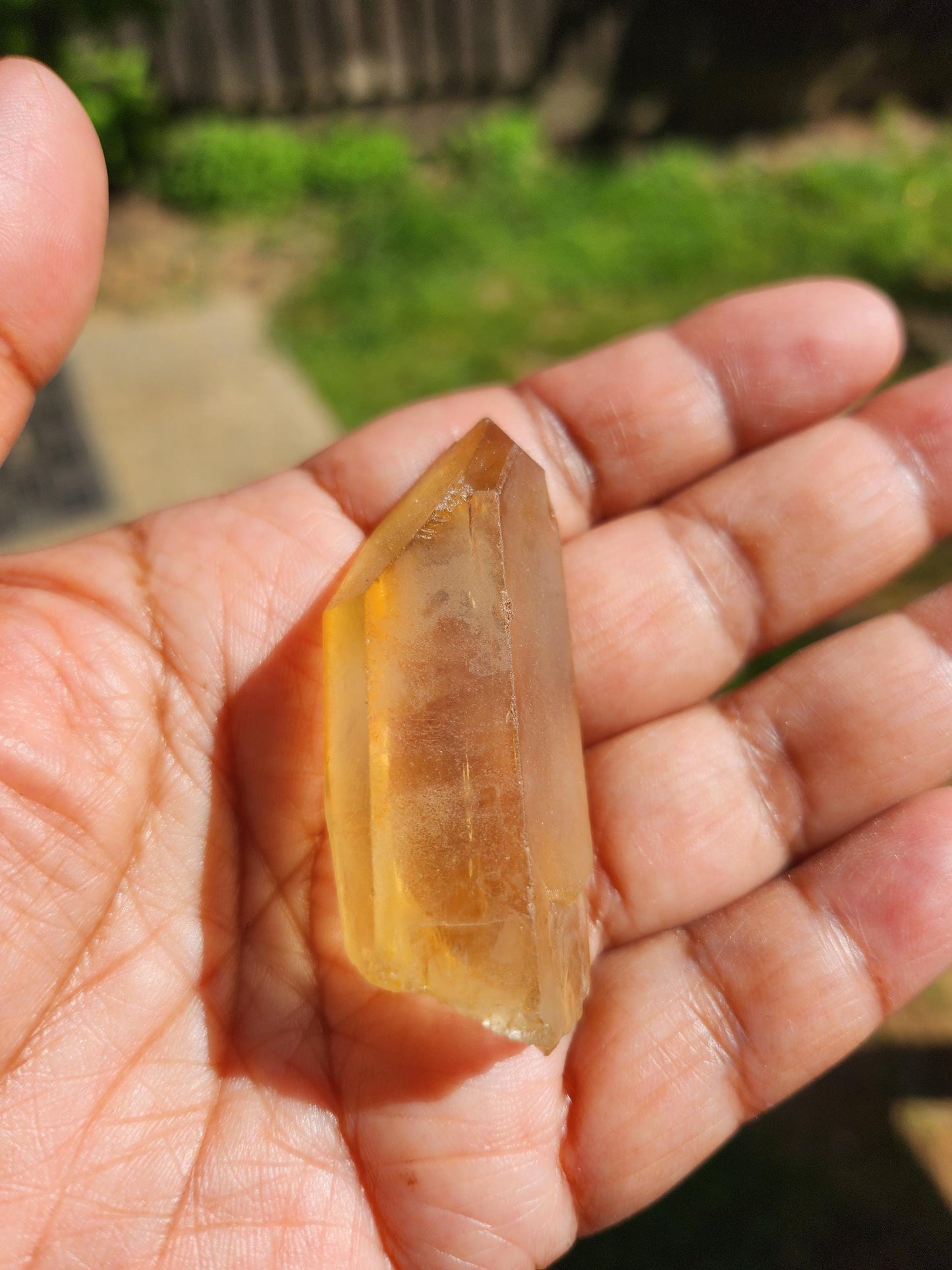 Natural Citrine Point from Congo