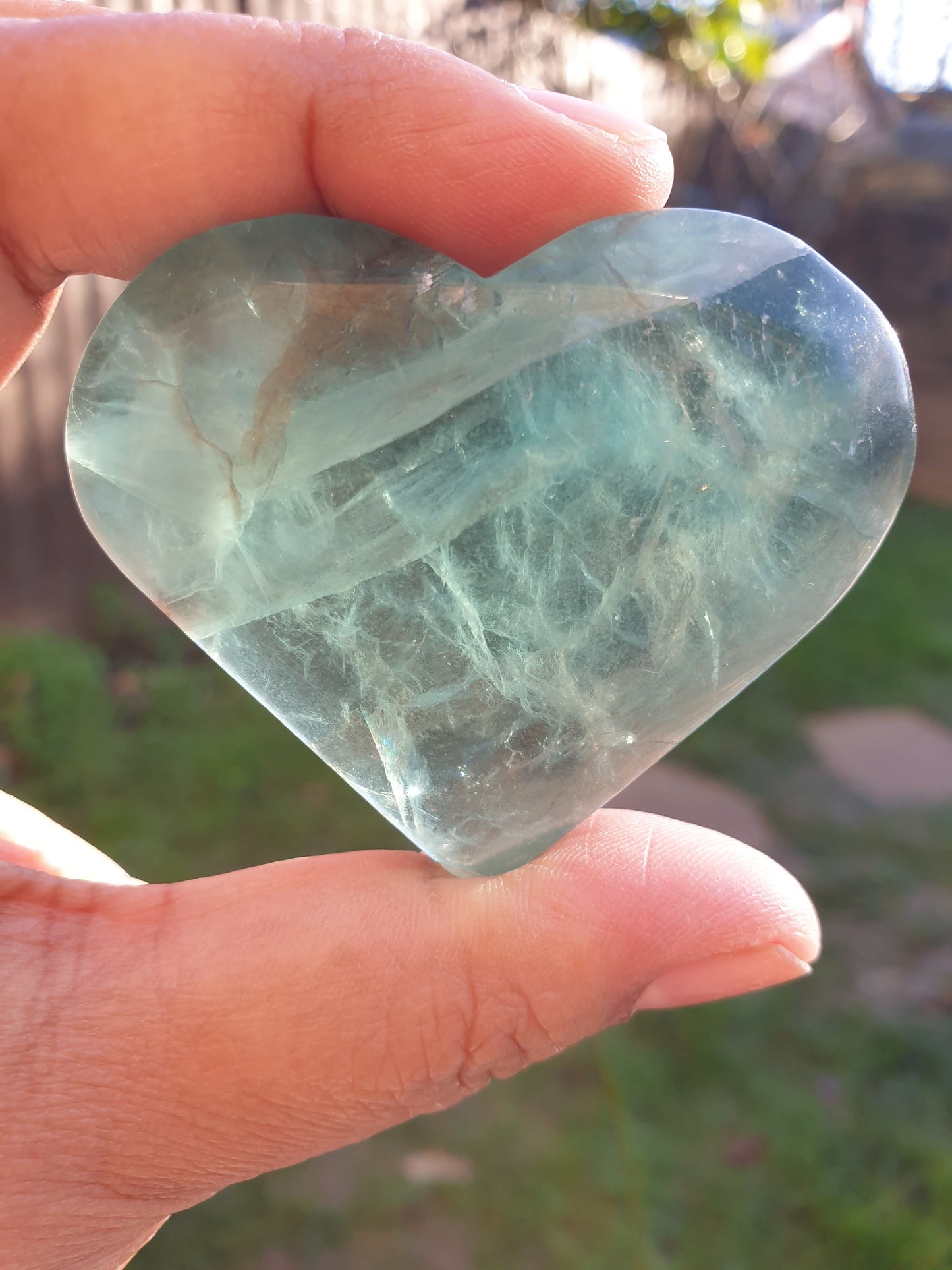 Green Flourite Heart