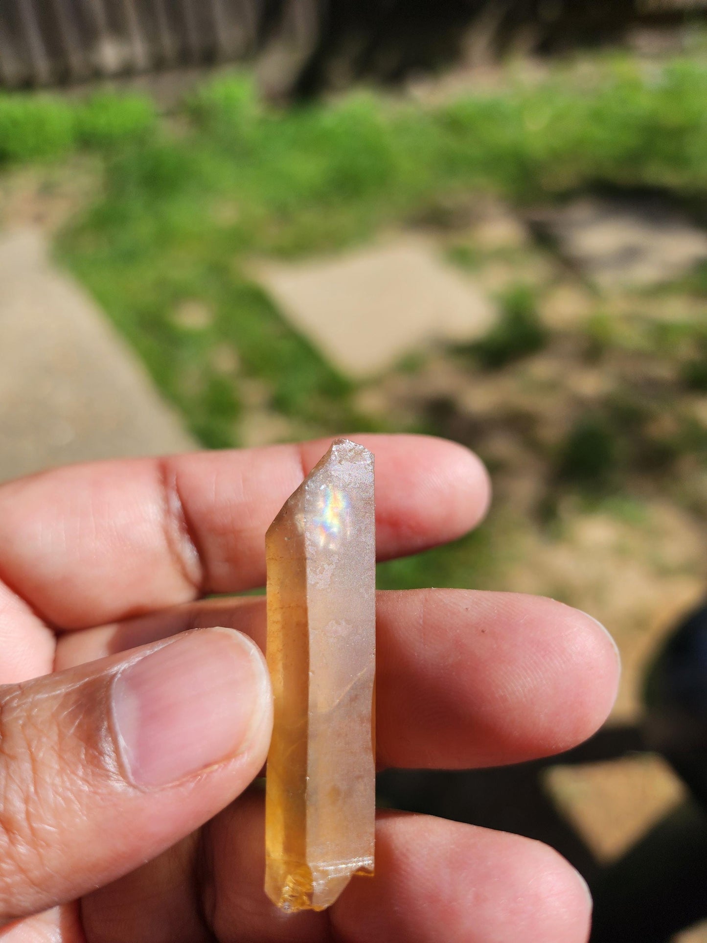Natural Citrine Point from Congo