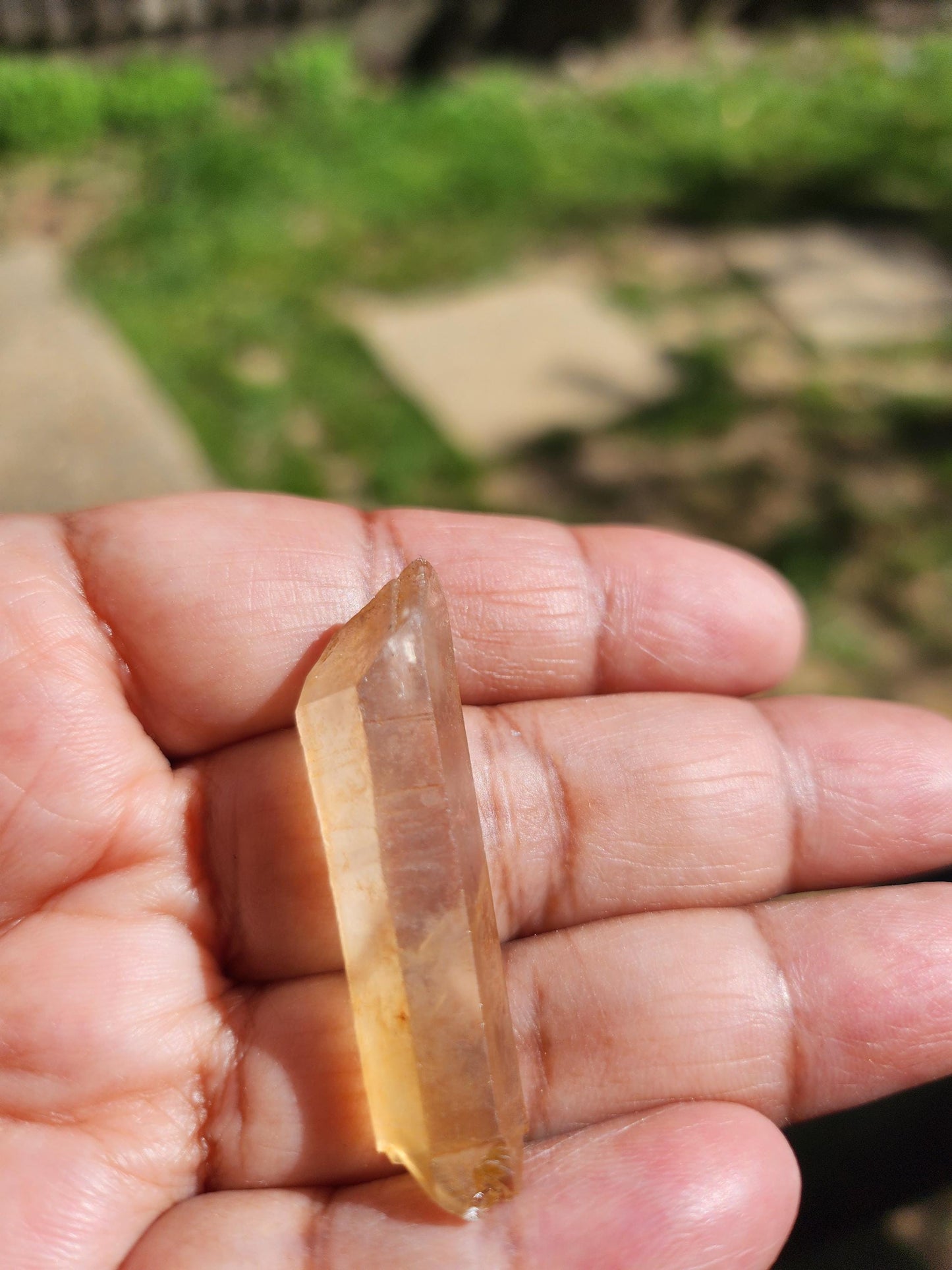 Natural Citrine Point from Congo