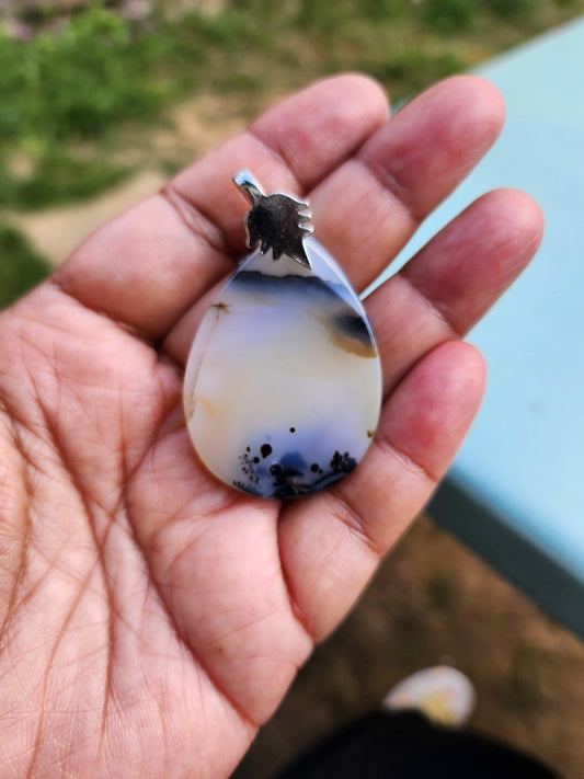 Dendritic Agate Pendant