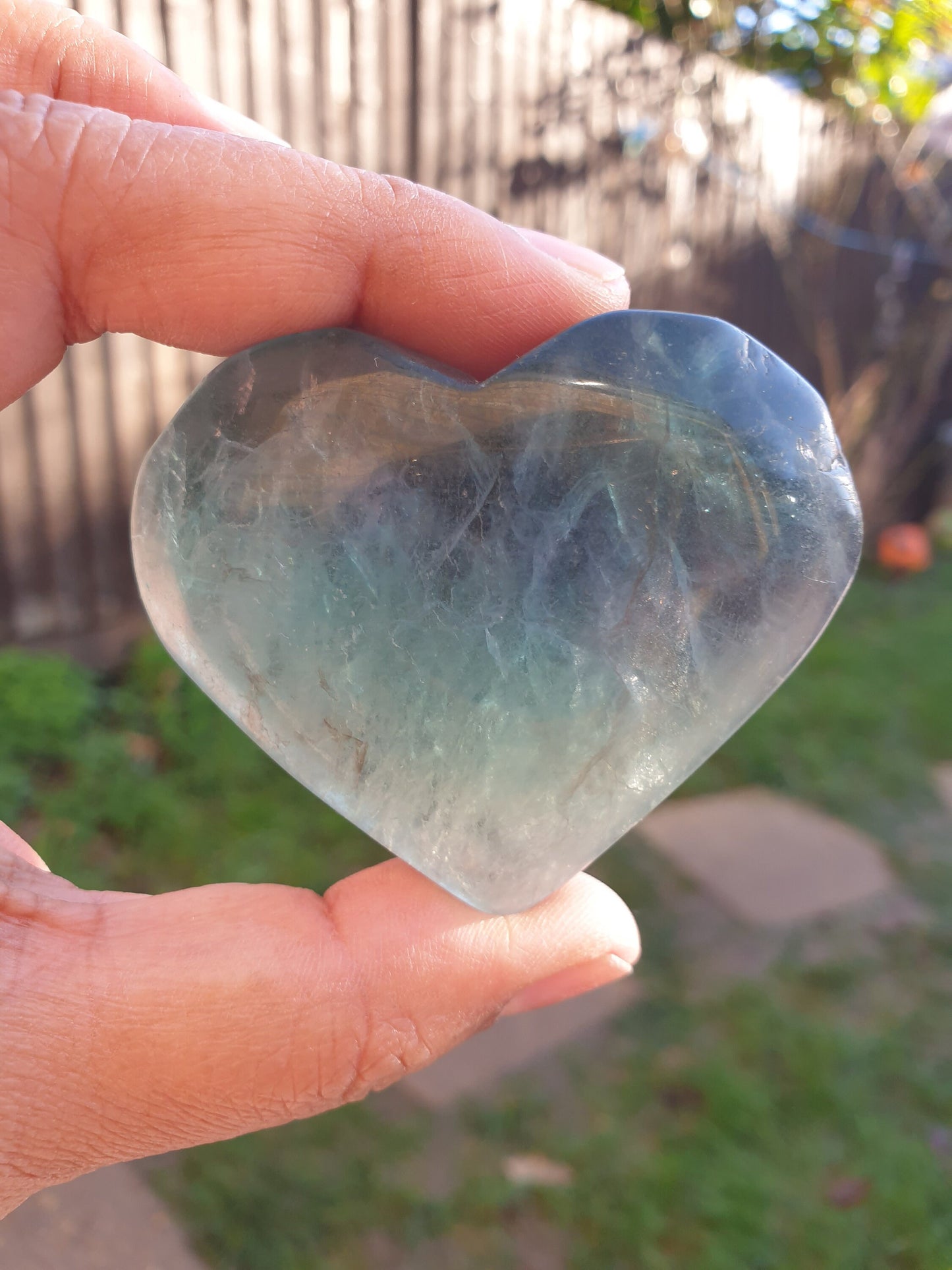 Green Flourite Heart