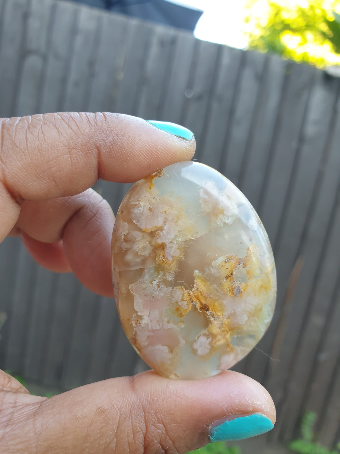 Flower Agate Palmstones