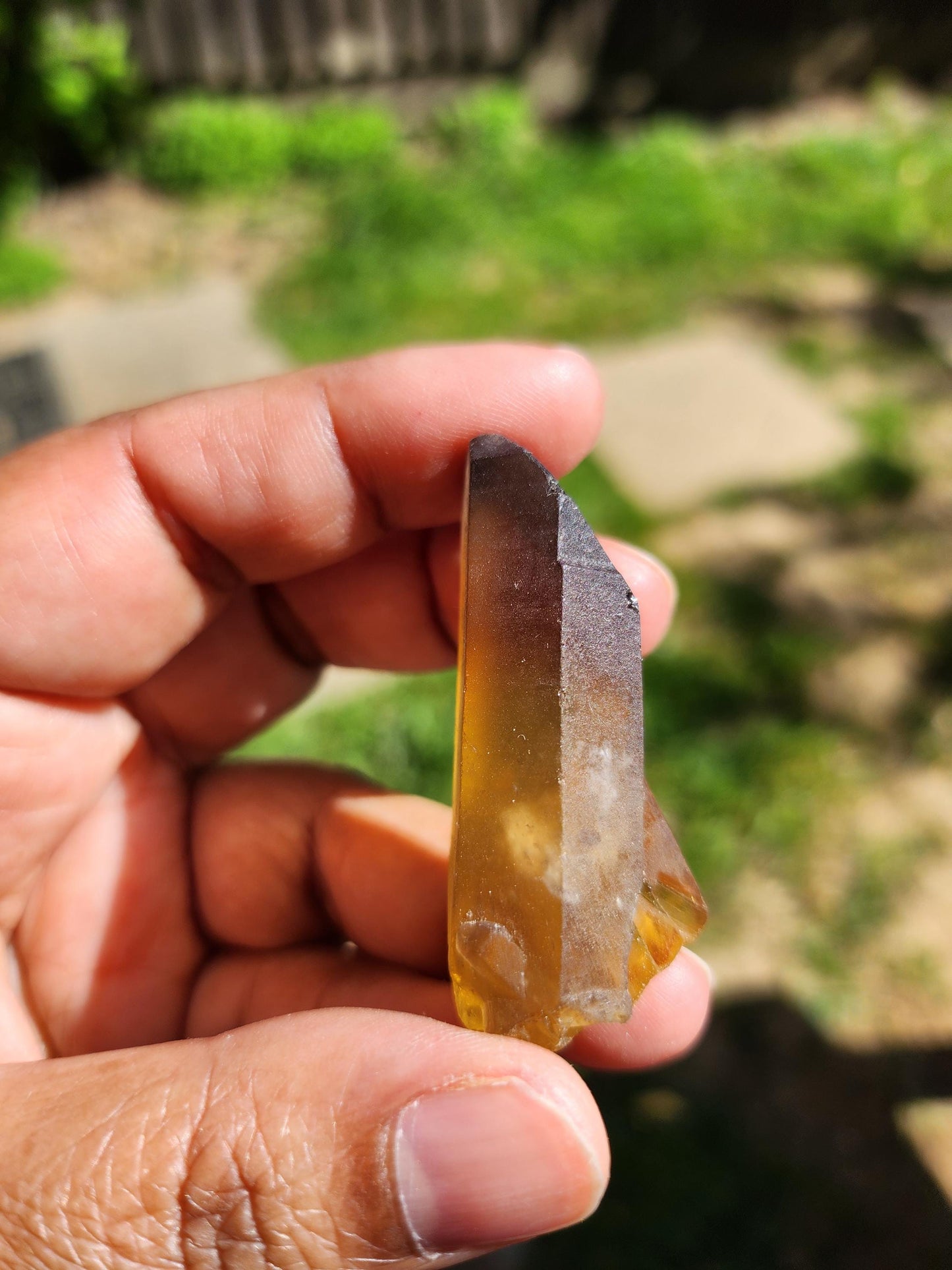 Natural Citrine Point from Congo