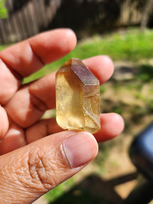 Natural Citrine Point from Congo