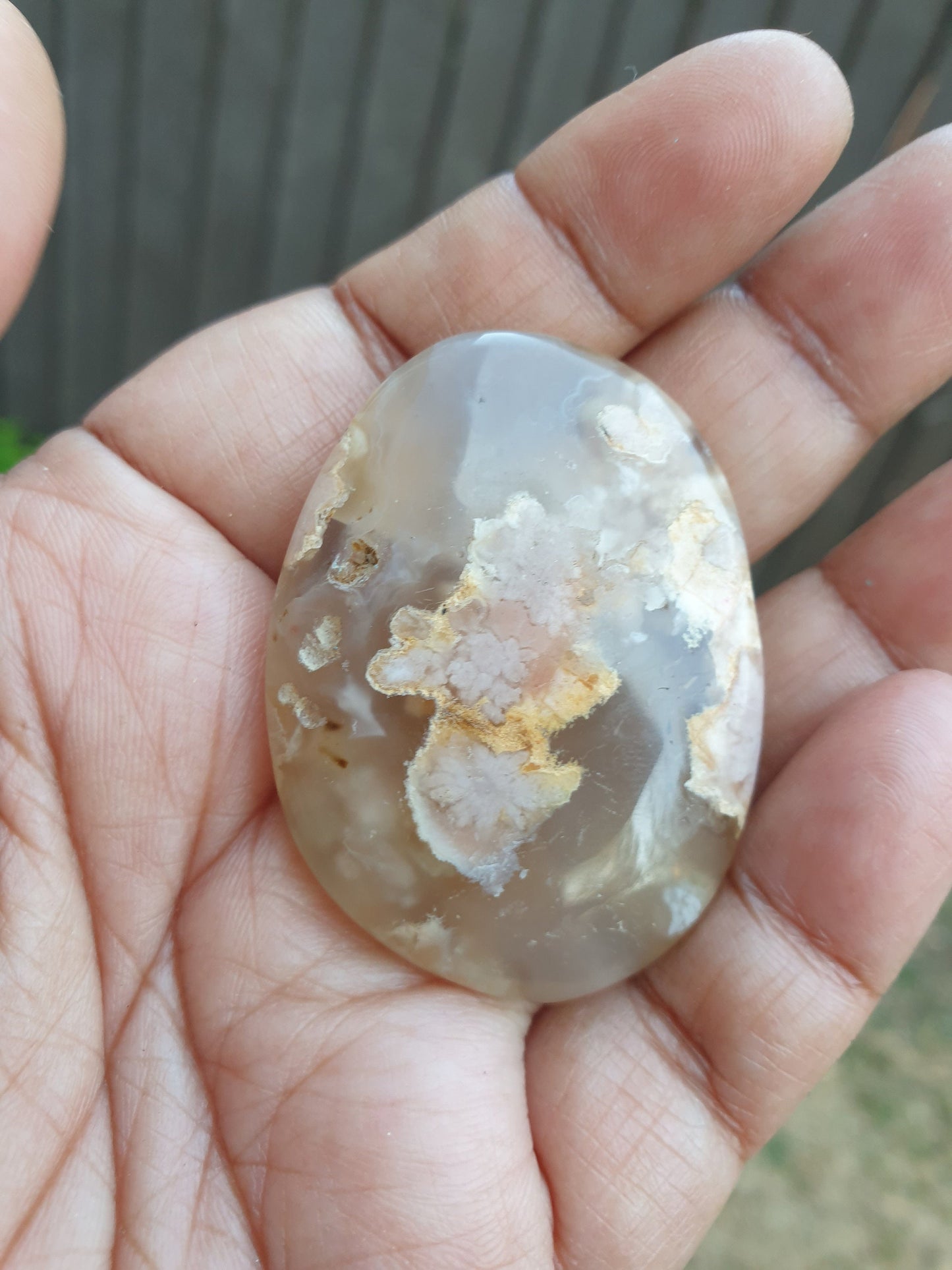 Flower Agate Palmstones