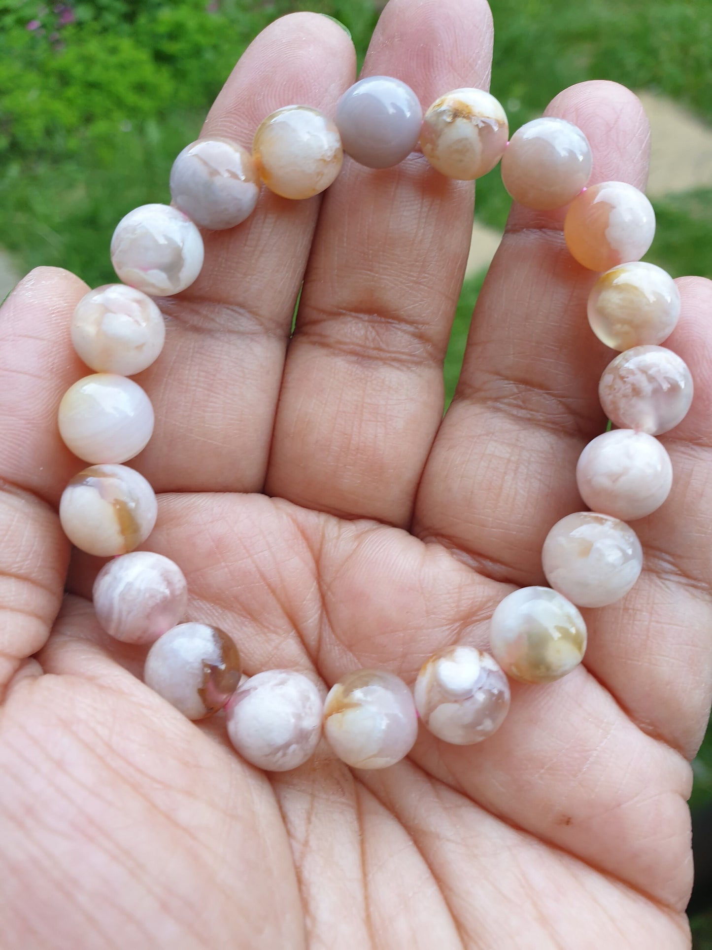 Flower Agate Bracelets