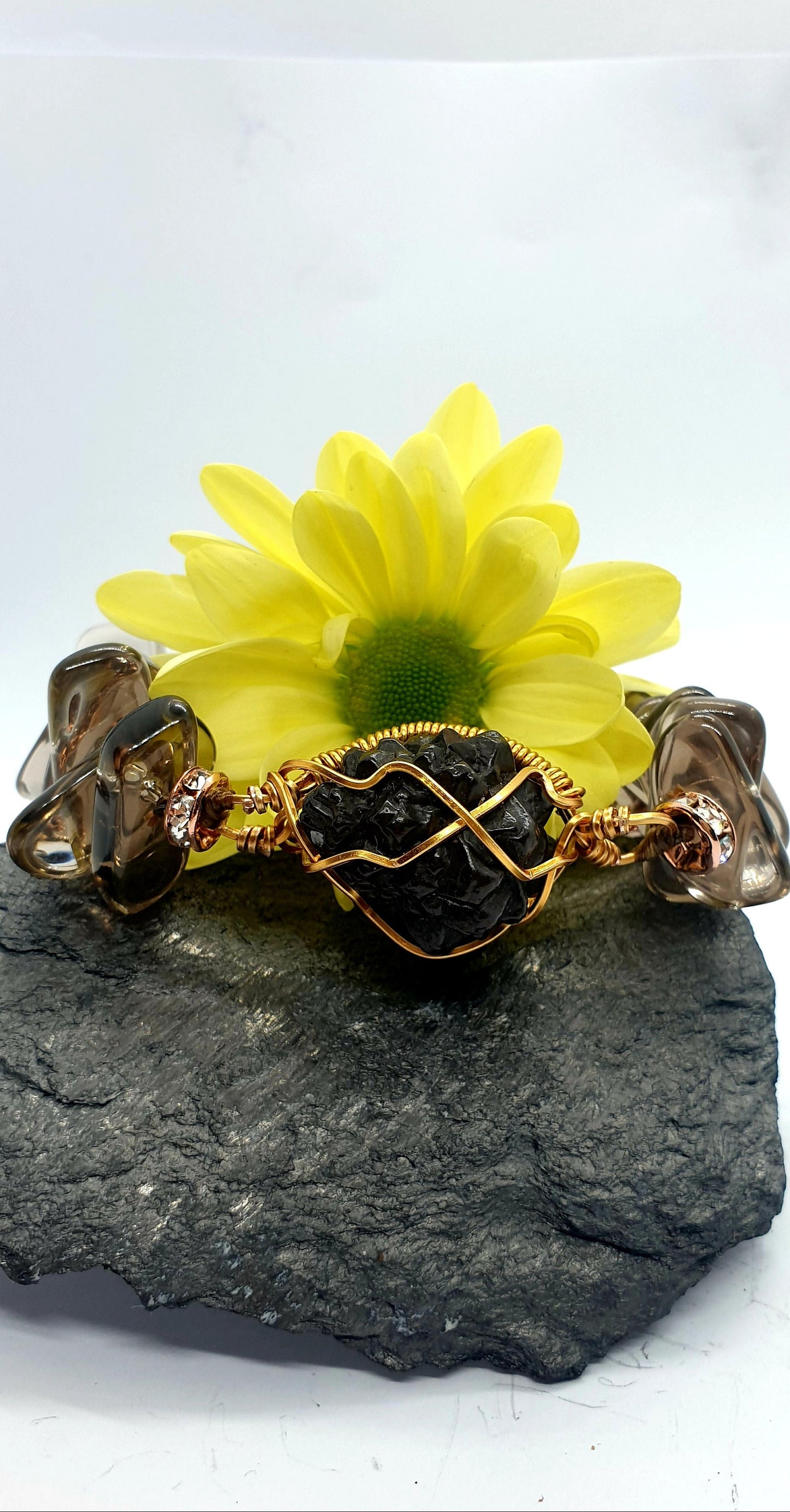 Prophecy Stone and Smoky Quartz Bracelet