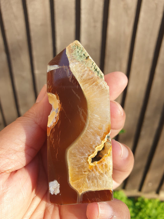 Gorgeous Druzy Carnelian Tower