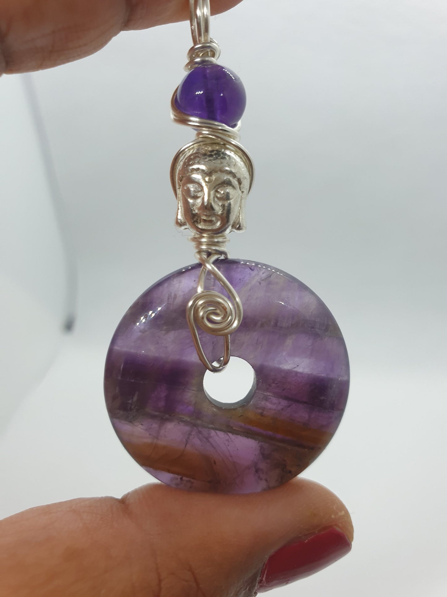 Amethyst/Ametrine Donut Pendant