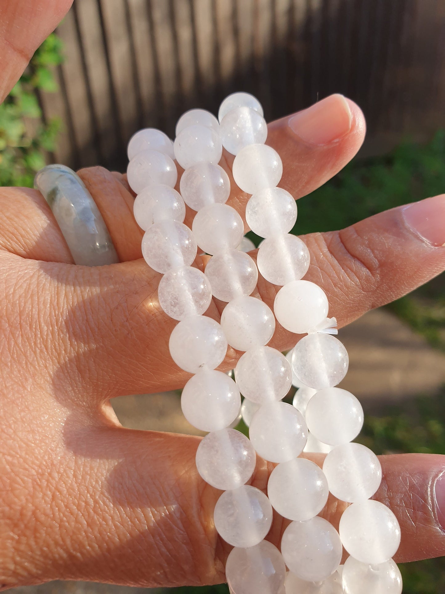 Milky Snow White Quartz 8mm Bracelets