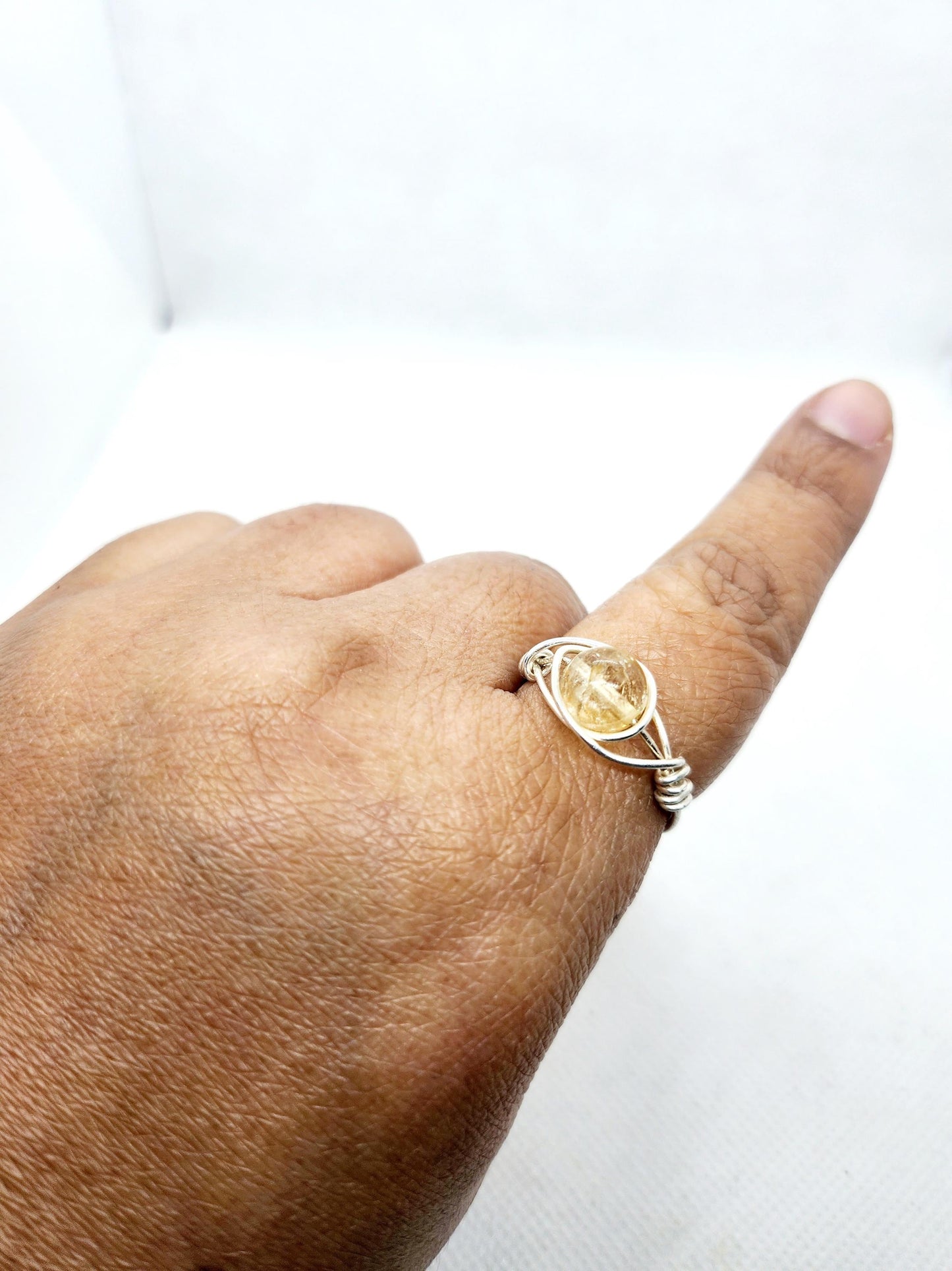Wire Wrapped Gemstone Rings