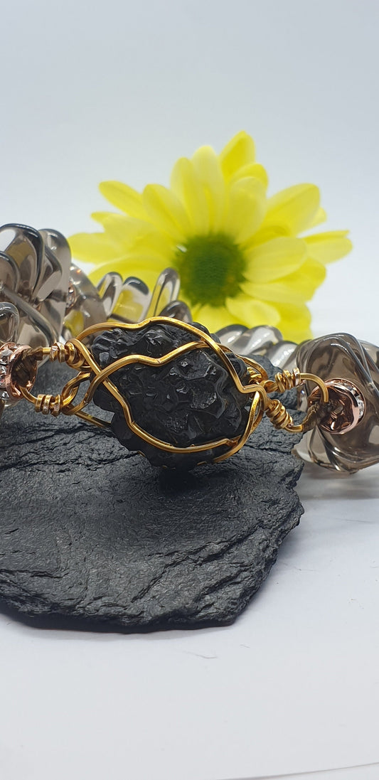 Prophecy Stone and Smoky Quartz Bracelet