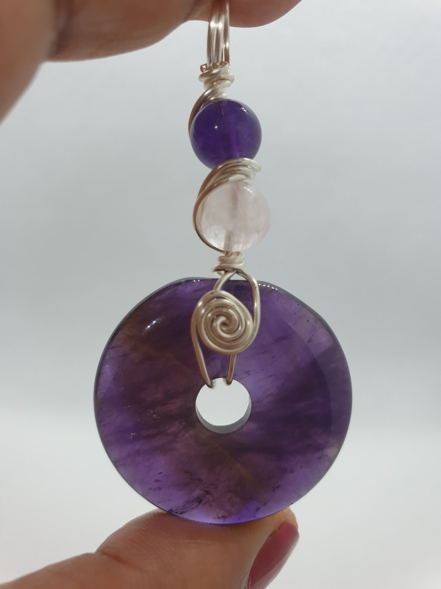 Amethyst/Ametrine Donut Pendant
