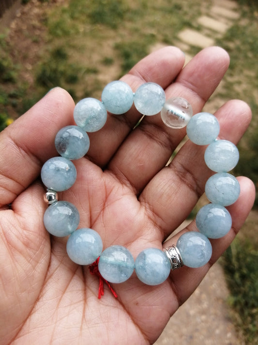 Aquamarine 12mm Bracelet