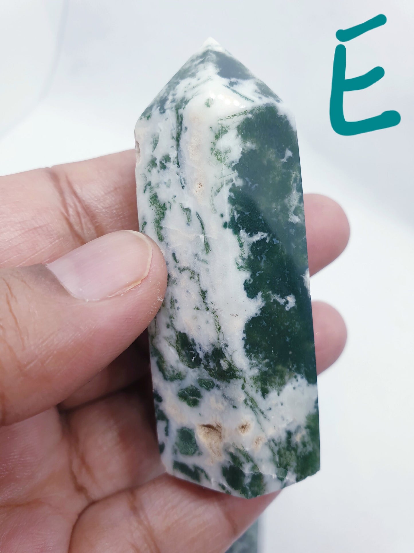 Green Moss Agate Towers