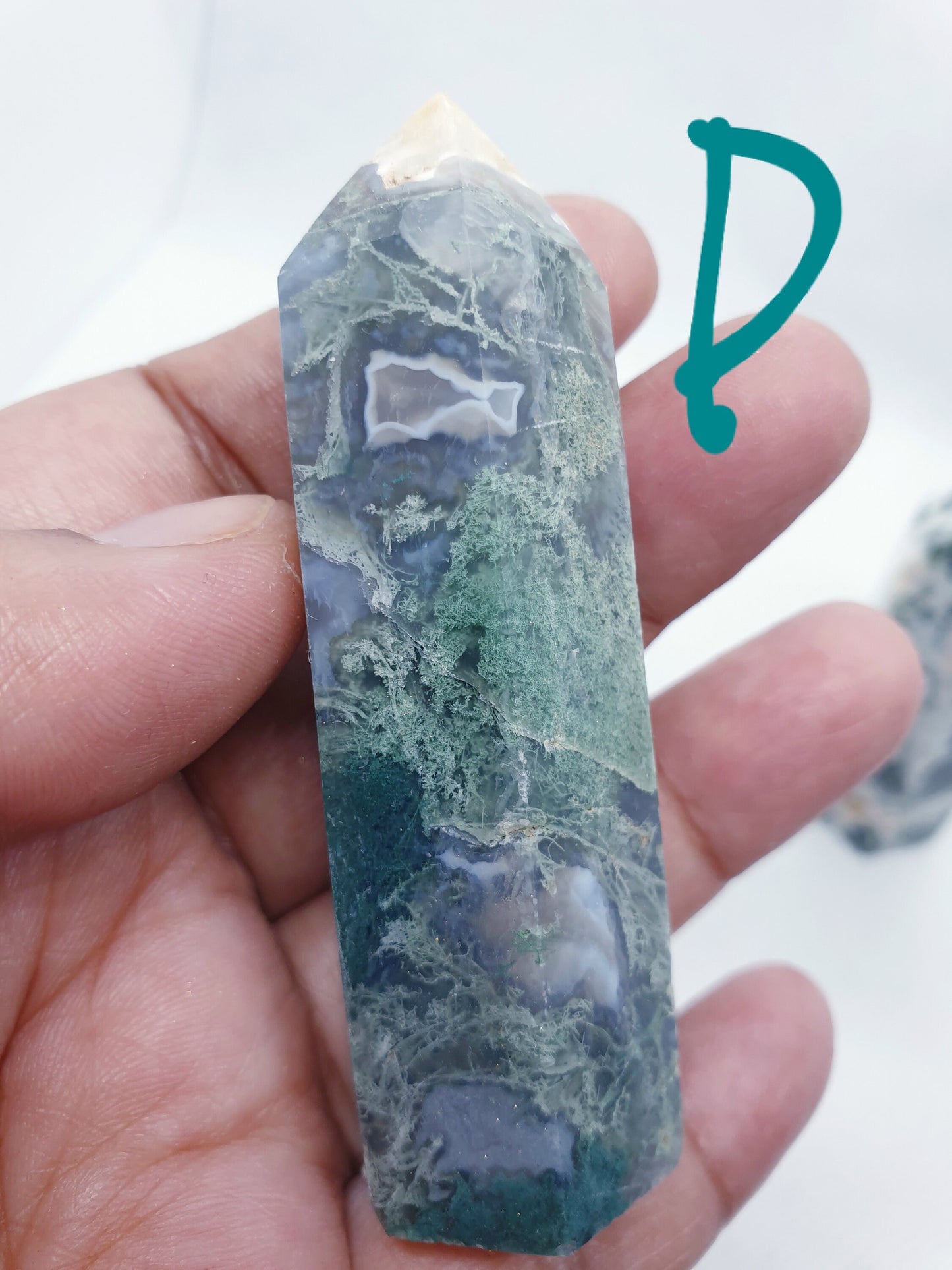 Green Moss Agate Towers
