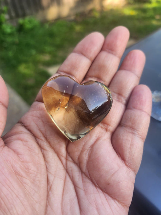 Gemmy Citrine Heart