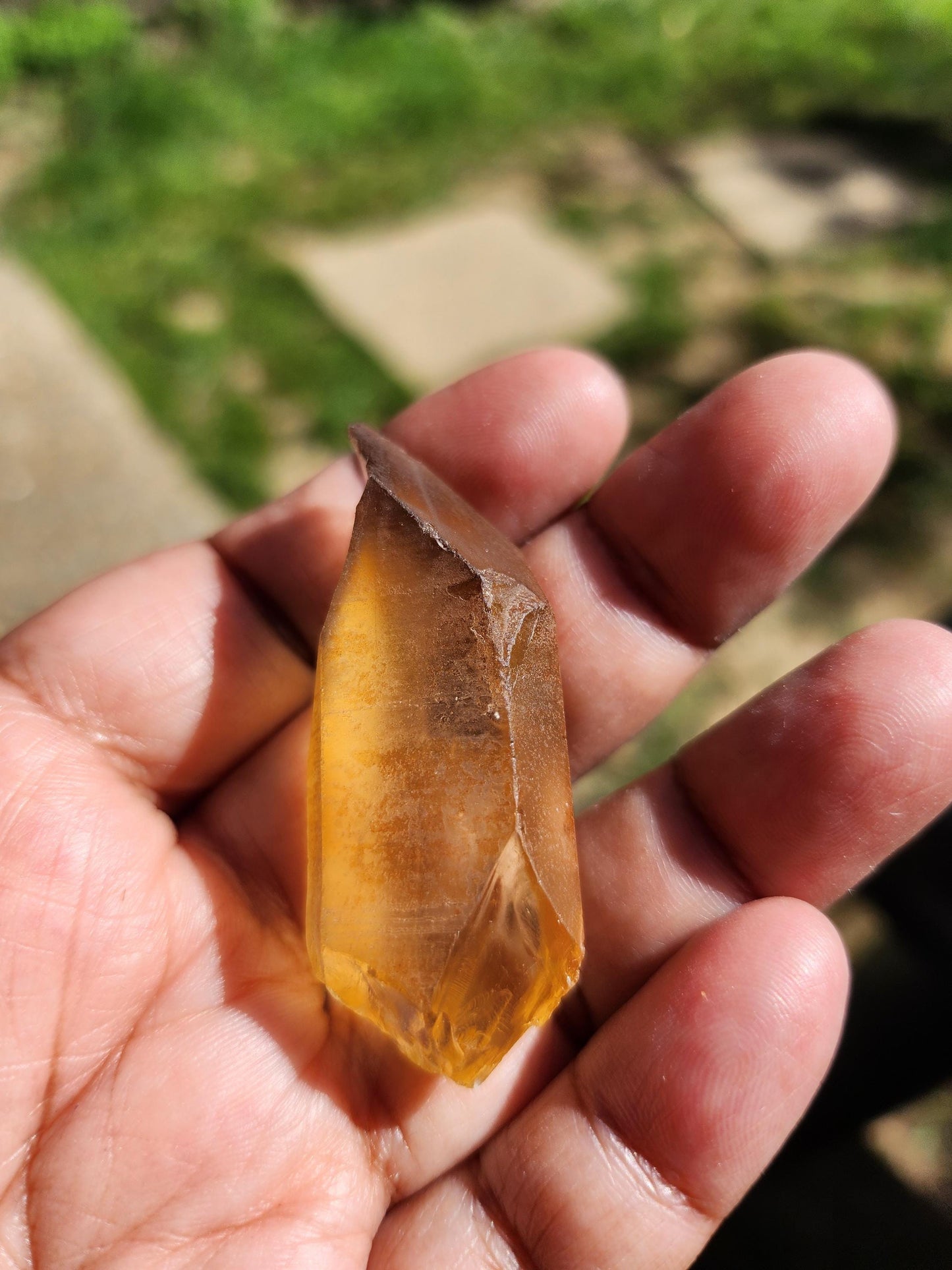 Natural Citrine Point from Congo