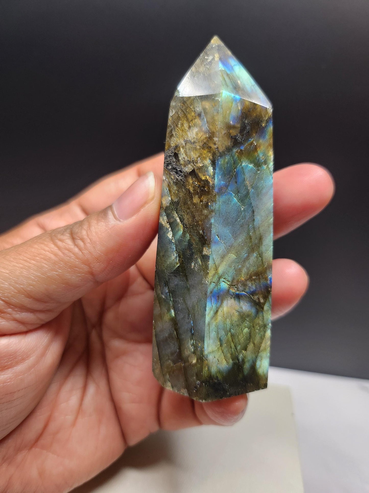 Flashy Labradorite Tower/Point