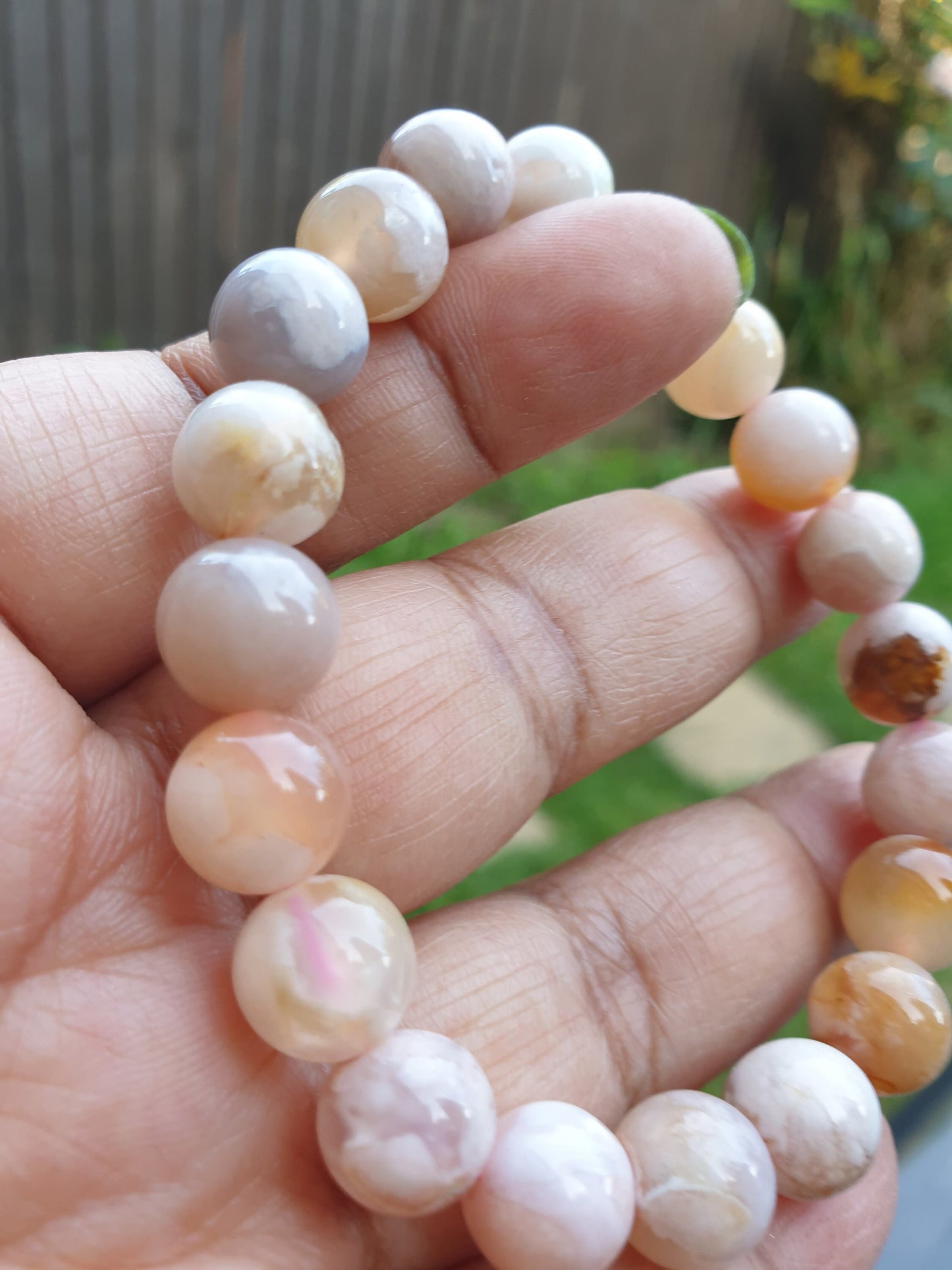 Flower Agate Bracelets