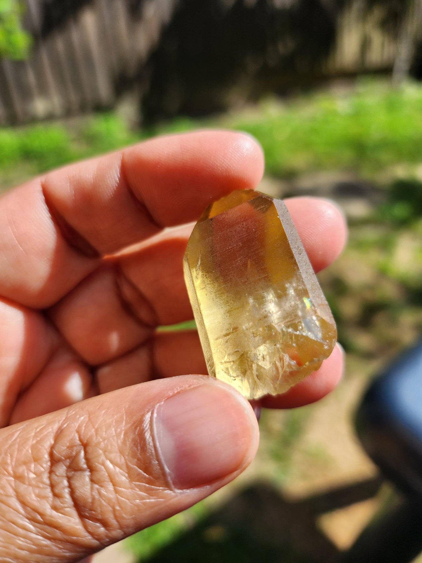 Natural Citrine Point from Congo