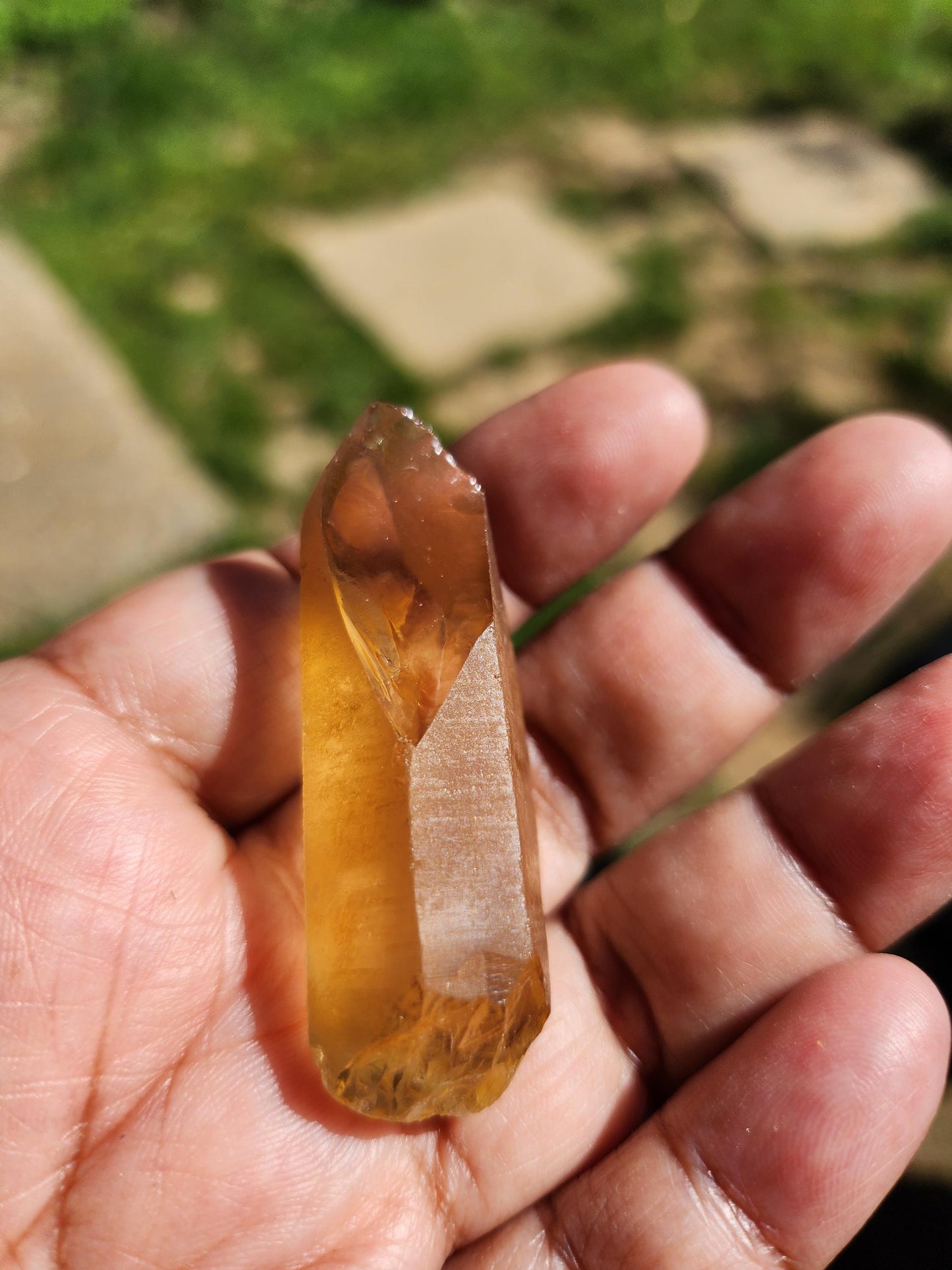 Natural Citrine Point from Congo