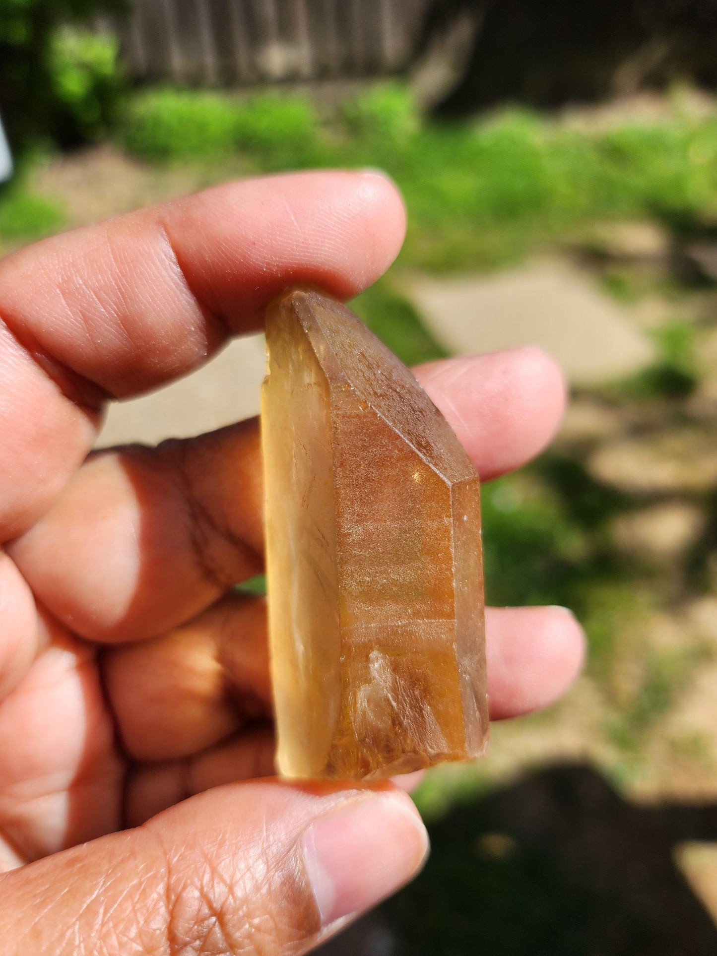 Natural Citrine Point from Congo