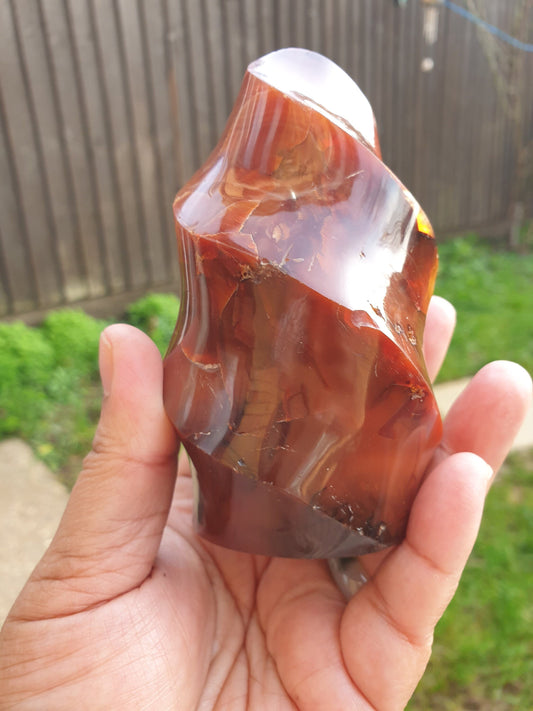 Deep Red Carnelian Flame
