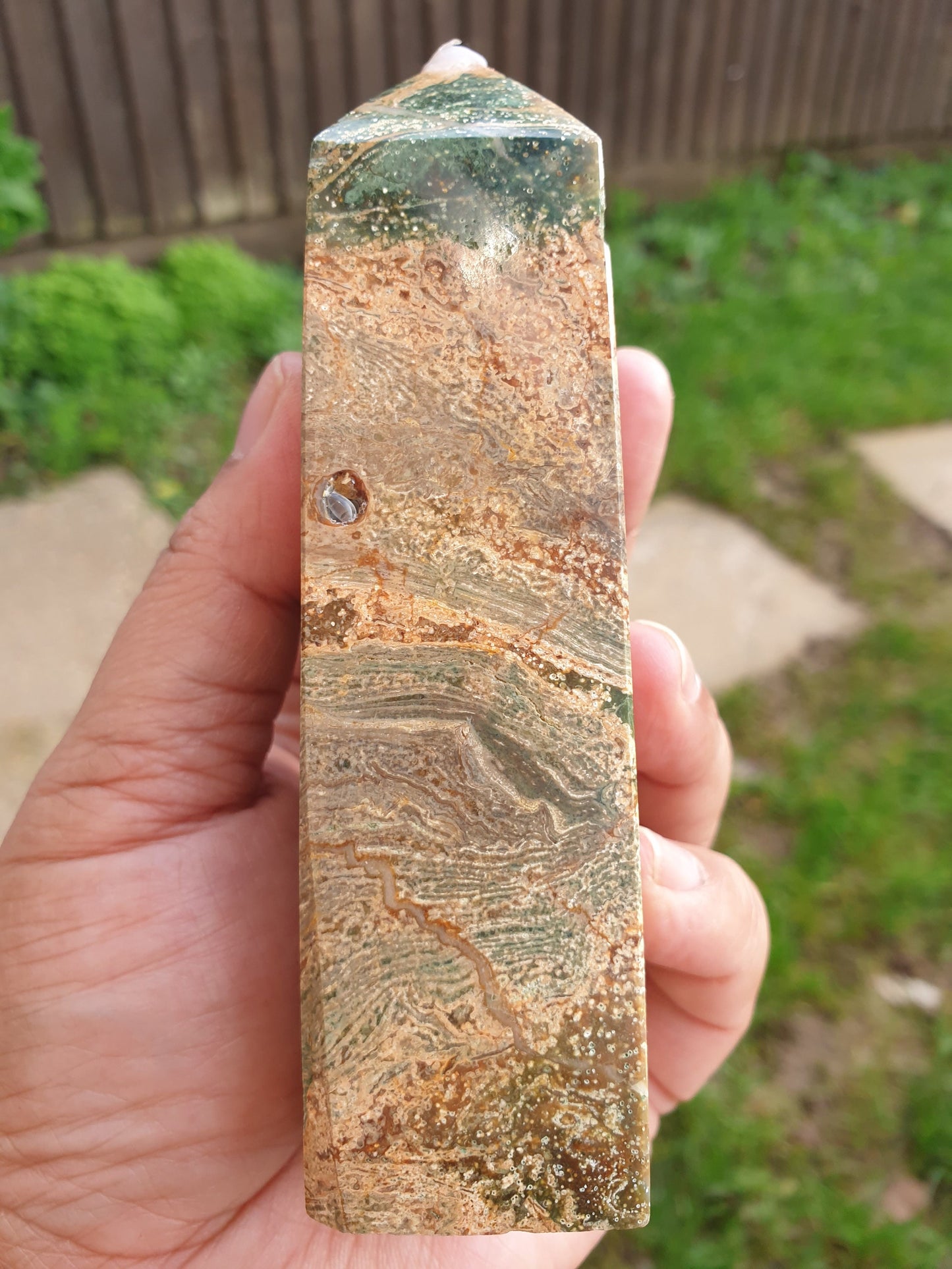 Large Ocean Jasper Obelisk/Tower