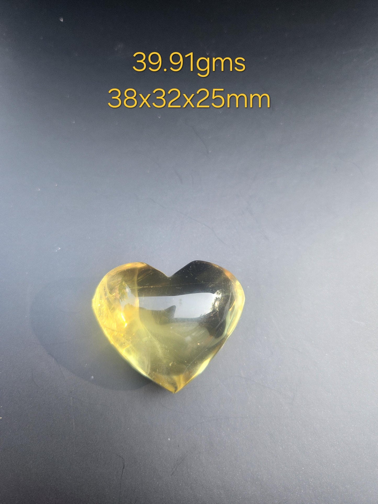 Gemmy Citrine Heart