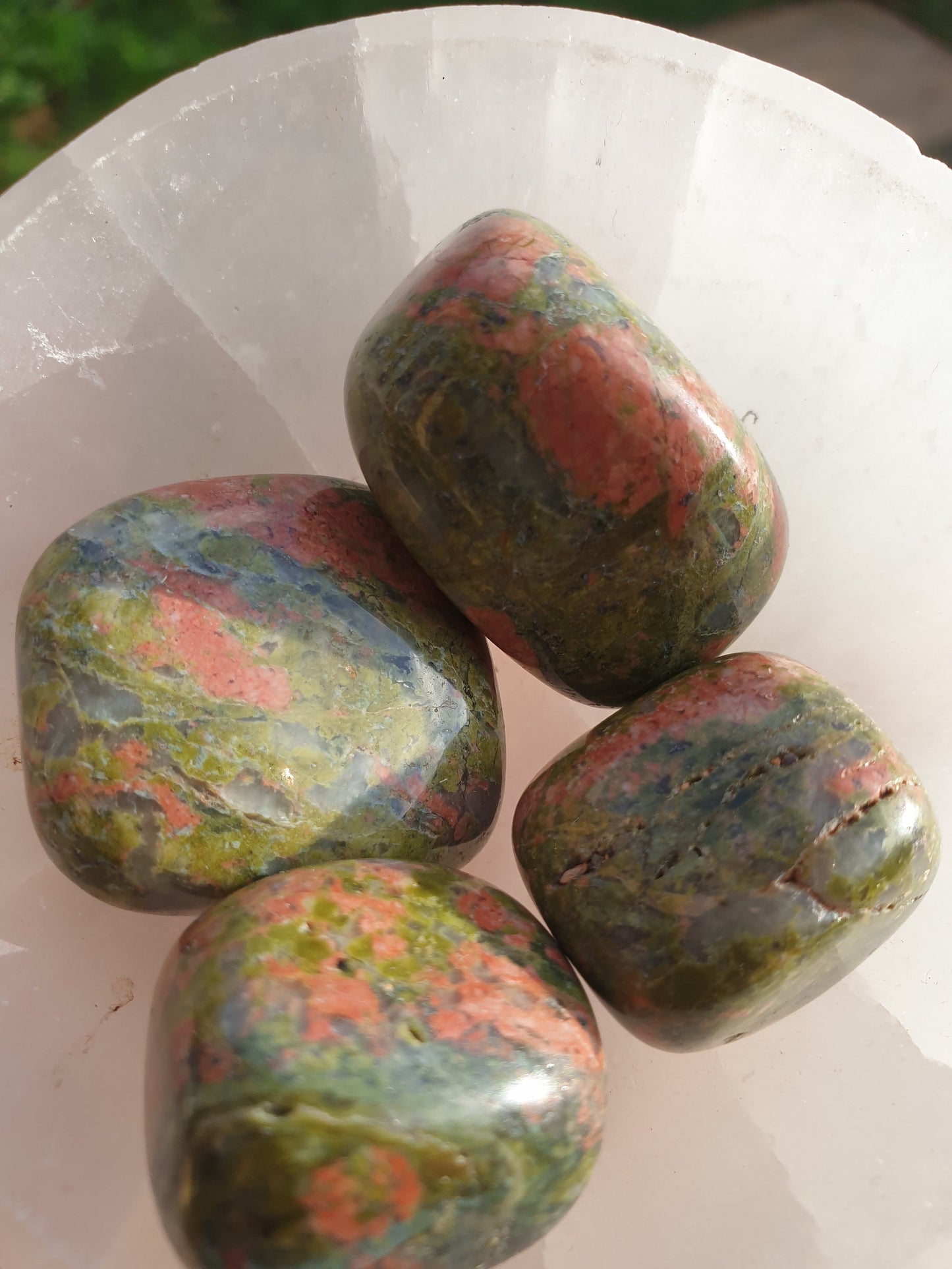 Large Unakite Stone Tumbled