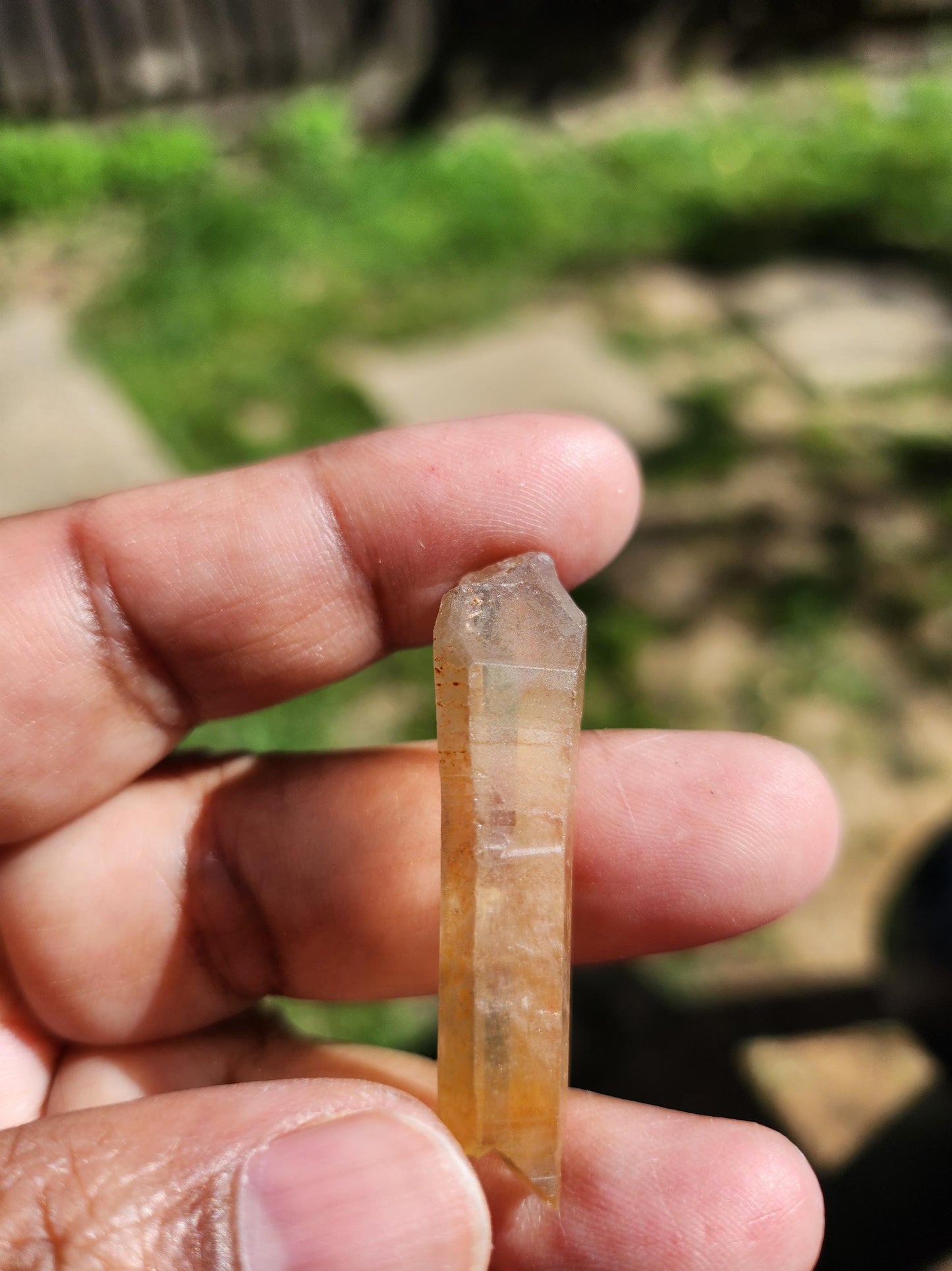Natural Citrine Point from Congo