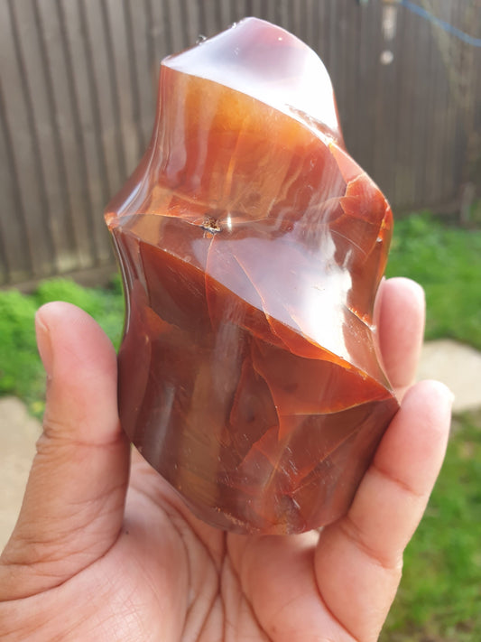 Deep Red Carnelian Flame