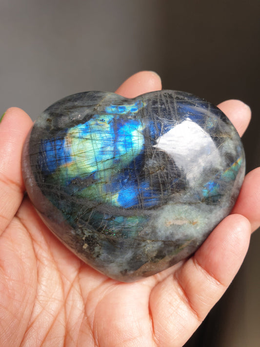 Labradorite Heart