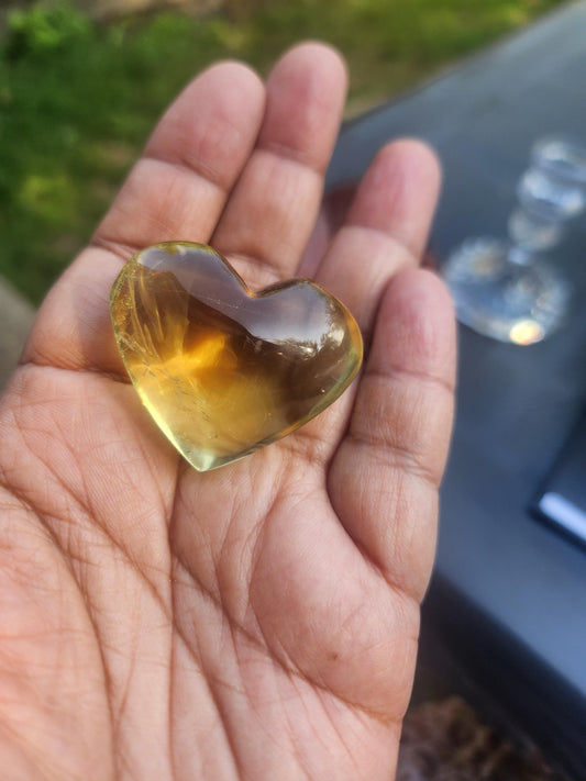 Gemmy Citrine Heart